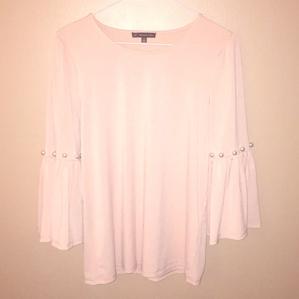 Adrianna Papell Bell Sleeved Pearl Top